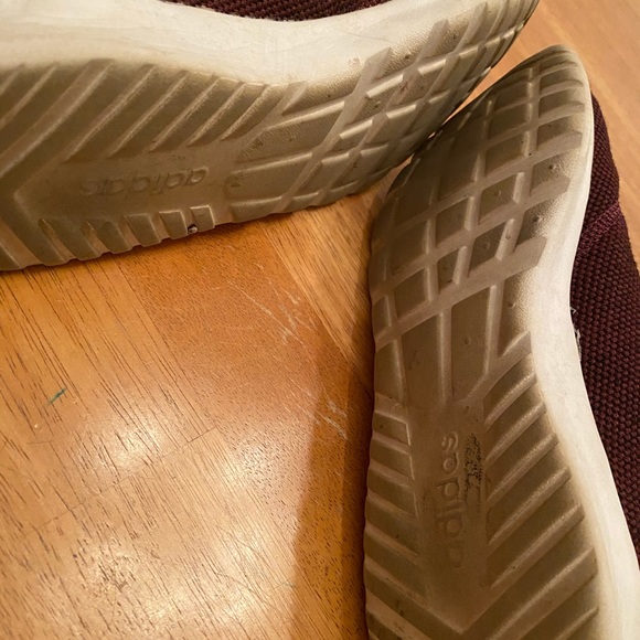 Adidas Maroon & white comfy athletic shoes 10 nice - Picture 10 of 10